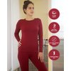 WEERTI Thermal Underwear for Women Long Johns Women with Fleece Lined, Base Layer Women Cold Weather Top Bottom（Red M）