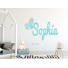 Baby Unicorn Custom Name Wall Decal - Personalized Name Unicorn Sticker - Unicorn Wall Art Decor - Wall Decal for Nursery Bedroom playroom Decoration (Wide 30"x17 Height)