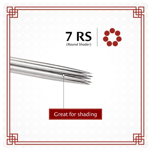 One Tattoo World 50 Pcs 7 Round Shader Sterilized Tattoo Needles, OTW-50-7RS