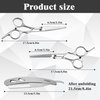 VXKOCZS Professional Hair Scissors Set include Barber Scissors and Thinning Shears,hair cutting scissors, ergonomic blades, hair cutting shears for men, women, children and pets (6 PCS)