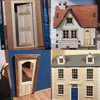 Dollhouse Windows, Wooden Miniature Dollhouse Furniture Window Frame for Dolls Houses Decoration-1: 12 Scale
