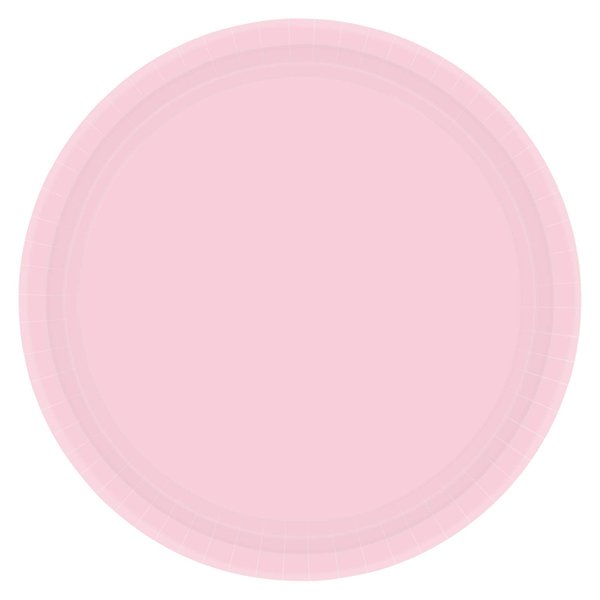 Blush Pink Disposable Round Paper Plates, 10 1/4"- 20 pcs.