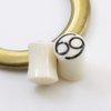 BodyJewelryOnline Unisex Organic Horn Ear Plugs, Tunnel Earrings, Piercing Stretchers, Hypoallergenic Supplies, 2G, White, Star Design