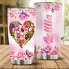 WONWIX Personalized Valentine Gifts for Her Vegan Wife Daughter Mom Women Christmas Birthday Mothers Day Travel Water Bottle with Lid Insulated Stainless Steel Coffee Cup Mug Thermos Tumbler 20oz