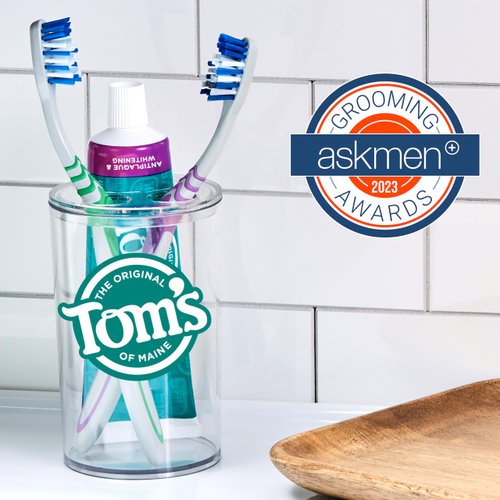 Tom's of Maine Fluoride-Free Antiplaque & Whitening Natural Toothpaste, 5.5 Ounce (Pack of 2) - Packaging May Vary