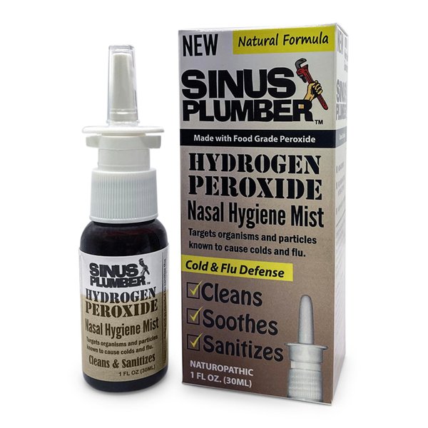 Sinus Plumber Hydrogen Peroxide Nasal Hygiene Mist - Deep Cleans Nose from Airborne Particles for Immune Defense