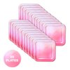SOLAS Pink Disposable Plates | Biodegradable & Fully Compostable Pink Paper Dinner Plates | Beautifully Designed Stylish Eco Friendly Pink Birthday Plates | Pack of 20 | 9 Inch Pale Pink Paper Plates