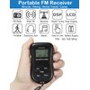 ZHIWHIS Mini Portable FM Radio, Stereo LCD Digital Display Tuning Pocket Walkmen Transistor Conference Receiver with Earphone, Small Pocket Radio Operated by AAA Batteries for Walking/Running