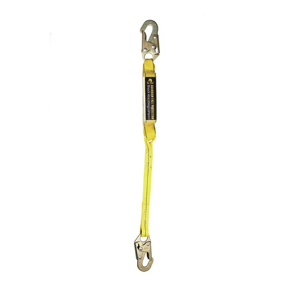 Guardian Fall Protection 01214 3-Foot Single Leg Shock Absorbing Lanyard