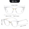 MORESHINE Cateye Anti Blue Light Blocking Computer Glasses Fashion Women Eyeglasses Frames Anti UV Clear Lens (Crystal)