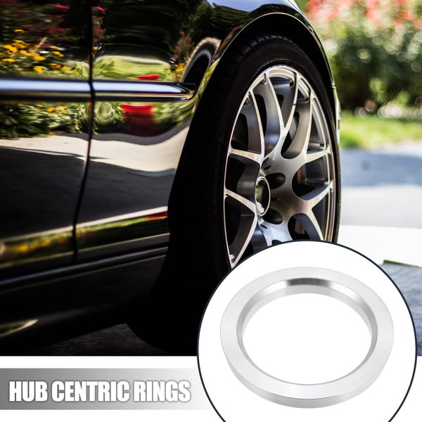 X AUTOHAUX 4pcs OD 83.1mm to ID 64.1mm Aluminium Alloy Car Hub Centric Rings Wheel Bore Center Spacer