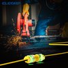 ELEGRP Lighted Straight Blade Electrical Plug and Connector Set 15 Amp 125 Volt NEMA 5-15P NEMA 5-15R 2 Pole 3 Wire Grounding, Commercial Grade, Yellow, 5 Set