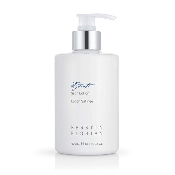 Kerstin Florian Satin Lotion, Lightweight Body Moisturizer with Aloe and Jojoba Oil, Soothes Dry Skin (13.5 fl oz)
