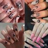 8 Sheets Halloween Ghost Nail Art Stickers Self-Adhesive Halloween Nail Decals Scary Spider Bat Heart Spider Web Nail Stickers for Nail Art Bat Moon Halloween Nail Decorations for Women Manicure Art