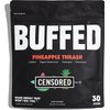BUFFED Energy Powder Stick Packs, Drink Mix | Clean, Healthy Boost Packets | 150mg Caffeine + Hydration | Nootropics, Organic Mushrooms, B-Vitamins, Electrolytes | 30 Pack-Pineapple Thrash