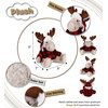DolliBu Super Soft Plush Red Plaid Outfit Moose - Soft Huggable Wild Life Moose, Adorable Playtime Zoo Moose Plush with Clothes, Cute Wildlife Cuddle Gift Super Soft Plush Doll Toy For Kids - 9 Inches