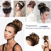 ASUITOFK Messy Bun Hair Piece Thick Updo Scrunchies Synthetic Hair Extensions Ponytail Hair Wig Hairpiece Dark Blonde