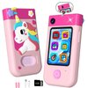 Makolle Kids Smart Phone for Girls Christmas Birthday Gifts Age 3-10 2.8'Touchscreen Toddler Learning Toy Story Phones for Kids and Dual Camera, Music Player, with 32G SD Card-Pink