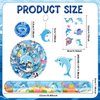98 PCS Dolphin Party Favors, Dolphin Temporary Tattoos Slap Bracelets Keychains Stickers Badges for Dolphin Birthday Party Decorations Supplies Gifts for Kids Teens Boys Girls Classroom Rewards