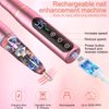 NAILGIRLS Portable Electric Nail Drill - Rechargeable Nail Drill Machine Kit 35000RPM Professional Cordless Electric Nail File for Acrylic, Gel Nails, Manicure Pedicure Polishing Tools Home Salon Use