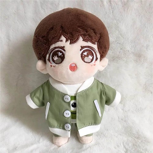 niannyyhouse 20cm Plush Doll Clothes Green Monster Suit Coat T-Shirt Pants 8in Doll Dress up (Green, 20CM)