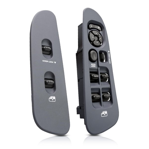Master Power Window Switch with Bezel Fit for Dodge Ram1500 2500 3500 2002-2009 Dakota 2001-2004 Durango 2001-2003 Sprinter 2500 2005-2009 Replace 68171680AA 56049805AB, Driver & Passenger Side