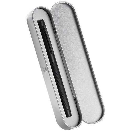 Matte Black Forest Fountain Pen Extra Fine Nib Classic Design with Converter and Metal Pen Box Set by Asvine