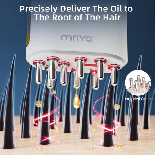 mriya Hair Oil Applicator Electric Scalp Oil Applicator, Hair Oiling Applicator, Oil Dispenser for Hair Growth, Scalp Massager Applicator Brush