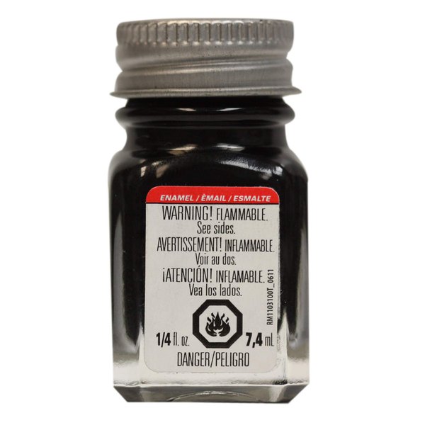 Testors 1147TT Black, Gloss, Enamel Paint, 0.25 Fl Oz (Pack of 1)
