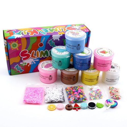 8 Pack Butter Slime Kit for Girls,Party Favors Stretchy and Non-Sticky, Stress Relief Toy for Boys,Soft DIY Slime for Kids