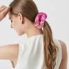 14pcs Rainbow Shimmering Metallic Hair Ties Cute and Fluffy Elastic Fabric Scrunchies Soft for Ponytail Holder for Women Girls