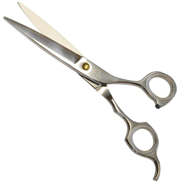 ANDUSTRIAL - Professional Hair Cutting Scissors/Shears For Men/Women/Home/Salon - Premium High Carbon Steel Quality - Smooth And Sharp - 7 Inch, Silver