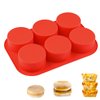 Nalchois Silicone Egg Molds, Non-stick 6-Cavity Egg Bites Molds Deep 3 Inch Dash Silicone Egg Cups, Silicone Hamburger Bun Rolls Molds for Egg Breakfast Sandwiches Omelets Dinner Rolls Baking