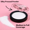 UCANBE White Pressed Setting Powder for Special Effects & Halloween Makeup, Translucent Matte Finishing Powder, Baking White Face Powder for Long Lasting Coverage, Portable Compact