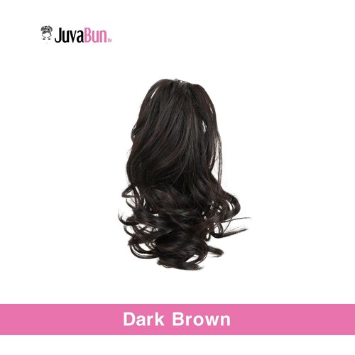 JUVABUN Claw Clip Wavy Ponytail Extension 10" -Dark Brown| Hair Extension Clips | Synthetic Ponytail Extension | Wavy Hair Extensions | Washable Realistic And Synthetic |Dark Brown