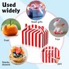 Skyygemm 24 Pcs Carnival Treat Boxes Circus Gable Gift Boxes Red White Striped Paper Favors Box Snack Goodie Boxes for Birthday Christmas Carnival Theme Party Decorations, 6 x 3.5 x 3.5 Inch