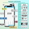 Phomemo D30 Label Maker Machine with Tape, Portable Bluetooth Printer, Small Smart Phone Handheld Sticker Mini Labeler Multiple Templates Font Icon Easy to Use Inkless Rechargeable F Office Home
