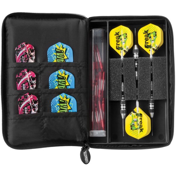 Viper Casemaster Select Nylon Steel and Soft Tip Dart and Accessory Case, Holds 3 Darts, Foam Cushion Allows Flights to be Stored Open Without Being Crushed,Black