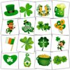 JCFIRE 102pcs St Patricks Day Tattoos, St Patricks Day Accessories Shamrock Stickers, St. Patrick's Day Face Stickers for Kids, Irish Parade and Party Favors Decoration, School Party Supplies