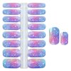 SILPECWEE 5 Sheets Rainbow Nail Wraps Nail Polish Stickers Self Adhesive Nail Polish Strips Gel Nail Strips Ombre Nail Design Fingernail Manicure Sticker Nails for Women with 1pc Nail File