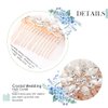 JONKY Bride Wedding Rhinestone Hair Side Comb Silver Pearl Bridal Hair Combs Crystal Hair Pieces Daily Hair Accessories for Women and Girls (Style2)