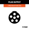 CURT 58080 Trailer-Side 6-Pin Round Wiring Harness Plug