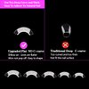 600PCS No C Curve Coffin Nail Tips, XXL Clear Coffin Nail Tips for Acrylic Nails Professional, Long Coffin Nail Tips Half Cover Flattened Acrylic Nail Tips Fake Nails for Nail Salon Home DIY 12 Sizes