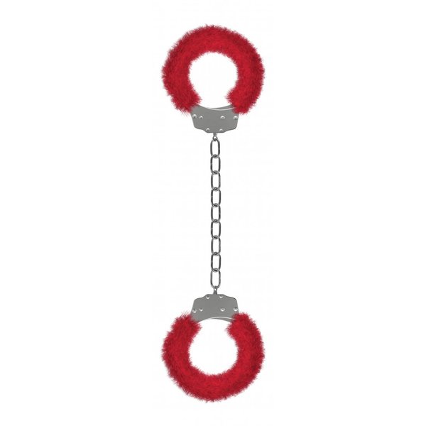 Ouch! Beginner's Legcuffs Furry, Red