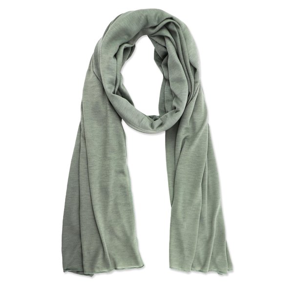 vabovin Stretch Jersey Knit Headwrap Lightweight Head Wrap Turban Solid Color Hair Scarf Headband Shawl (Umber Green)