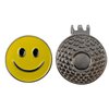 DA VINCI Magnetic Golf Hat Clip with 1 Inch Embossed Metal Golf Ball Marker (Smiley Face)
