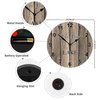Funny Wood Wall Clock Live Love Lake Time Easy to Read Easy to Use Wall Clock Rural Round Wood Clock for Lake House Deck Office Kitchen Country Wall Decor Wall Decoration