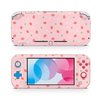 ZOOMHITSKINS Switch Lite Accessories, Compatible for Switch Lite Skin Pink, Cute Light Pastel Pink Strawberry Daisy Flower Kawaii, 3M Vinyl, Durable & Fit, Easy to Install, Made in The USA