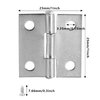 Piutouyar 6Pack Butt Hinge 1 Inch Mini Hinges 304 Stainless Steel Hinges Small Cabinet Hinges Folding Craft Hinges with Mounting Screws for Boxes Gate Drawer