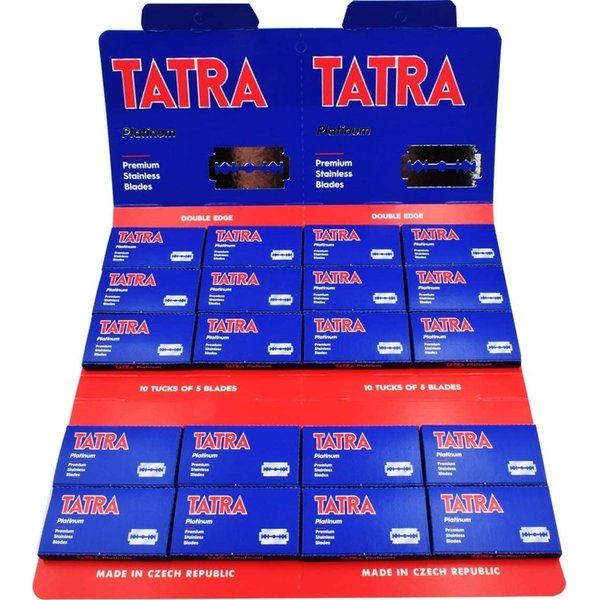 100 Tatra Platinum Double Edge Razor Blades
